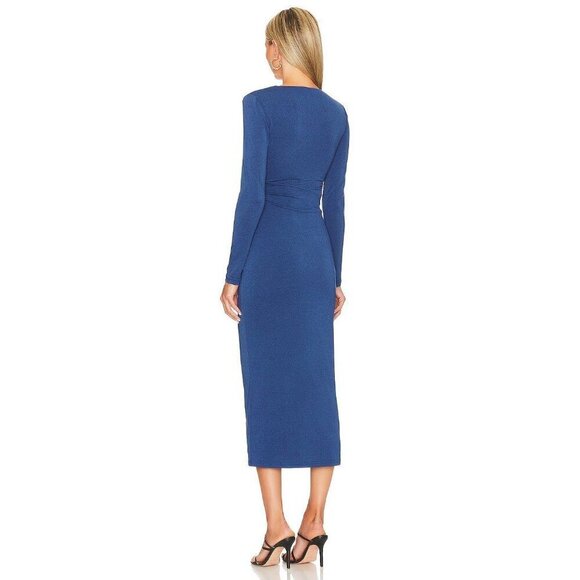 Significant Other Audrey Midi Dress Indigo Womens Size 6 - Picture 5 of 12